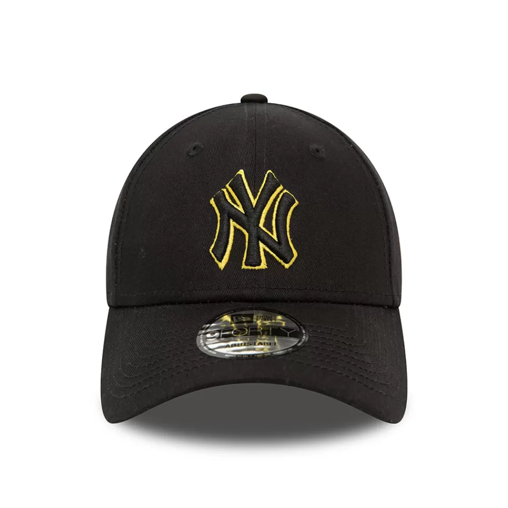 Casquettes De Baseball | Casquettes Homme^New Era Casquette 9FORTY MLB Team Outline New York Yankees noir-jaune