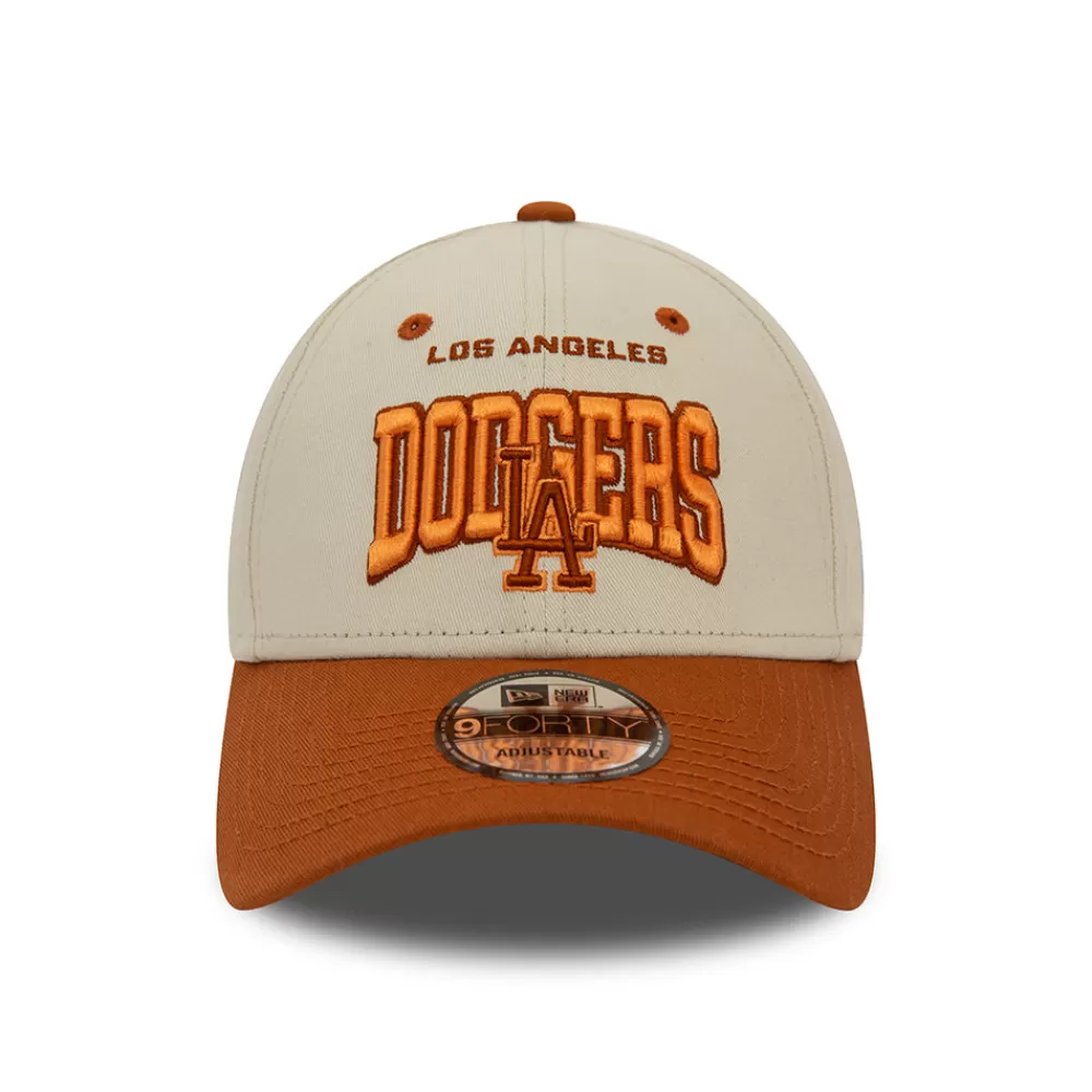 Casquettes Homme^New Era Casquette 9FORTY MLB White Crown L.A. Dodgers ivoire-rouille