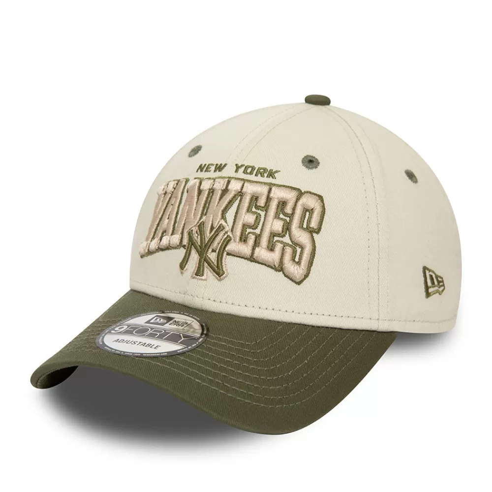Casquettes Homme^New Era Casquette 9FORTY MLB White Crown New York Yankees ivoire-olive