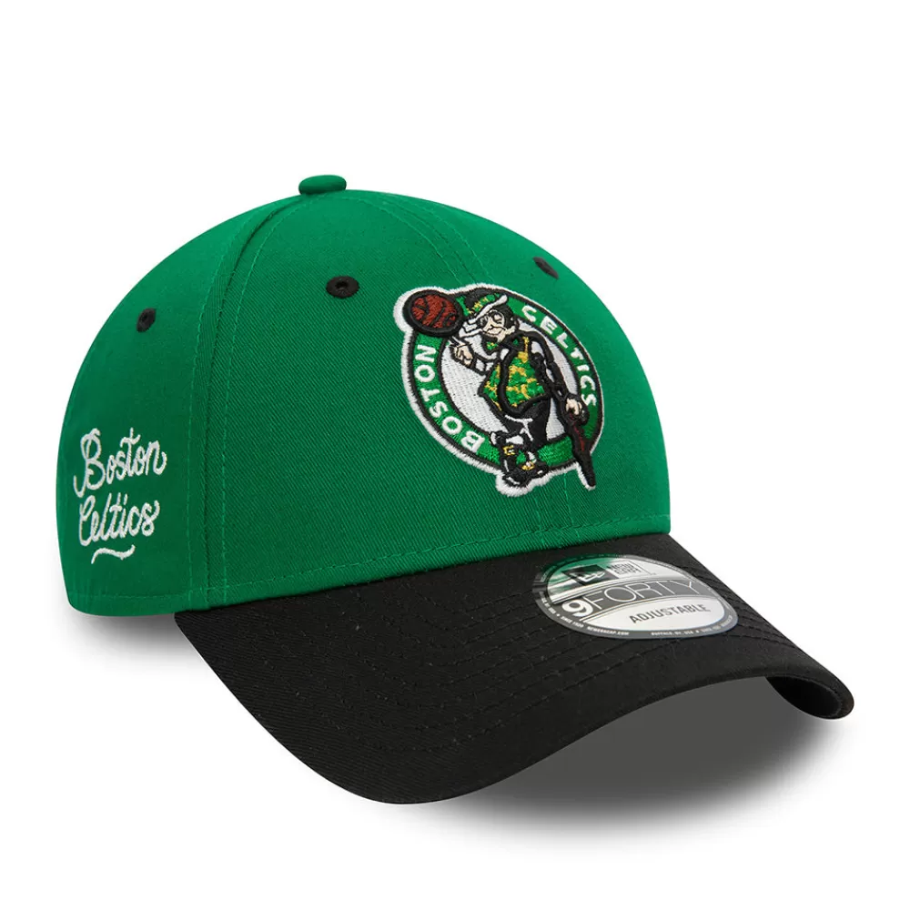 Casquettes De Baseball | Casquettes Homme^New Era Casquette 9FORTY NBA Side Patch Boston Celtics vert-noir