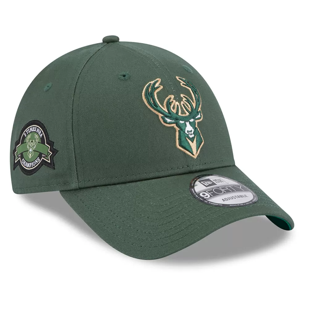 Casquettes De Baseball | Casquettes Homme^New Era Casquette 9FORTY NBA Team Side Patch Milwaukee Bucks vert