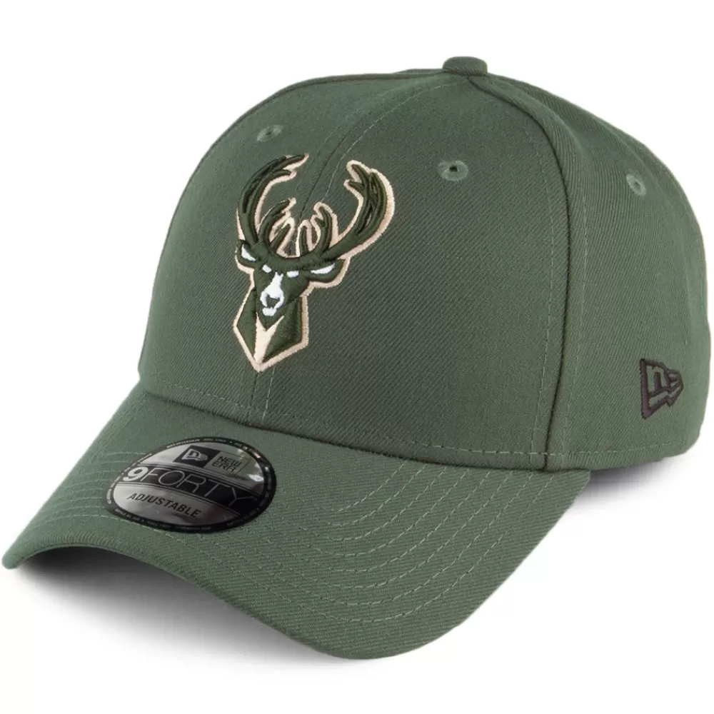 Casquettes De Baseball^New Era Casquette 9FORTY NBA The League Milwaukee Bucks vert foncé