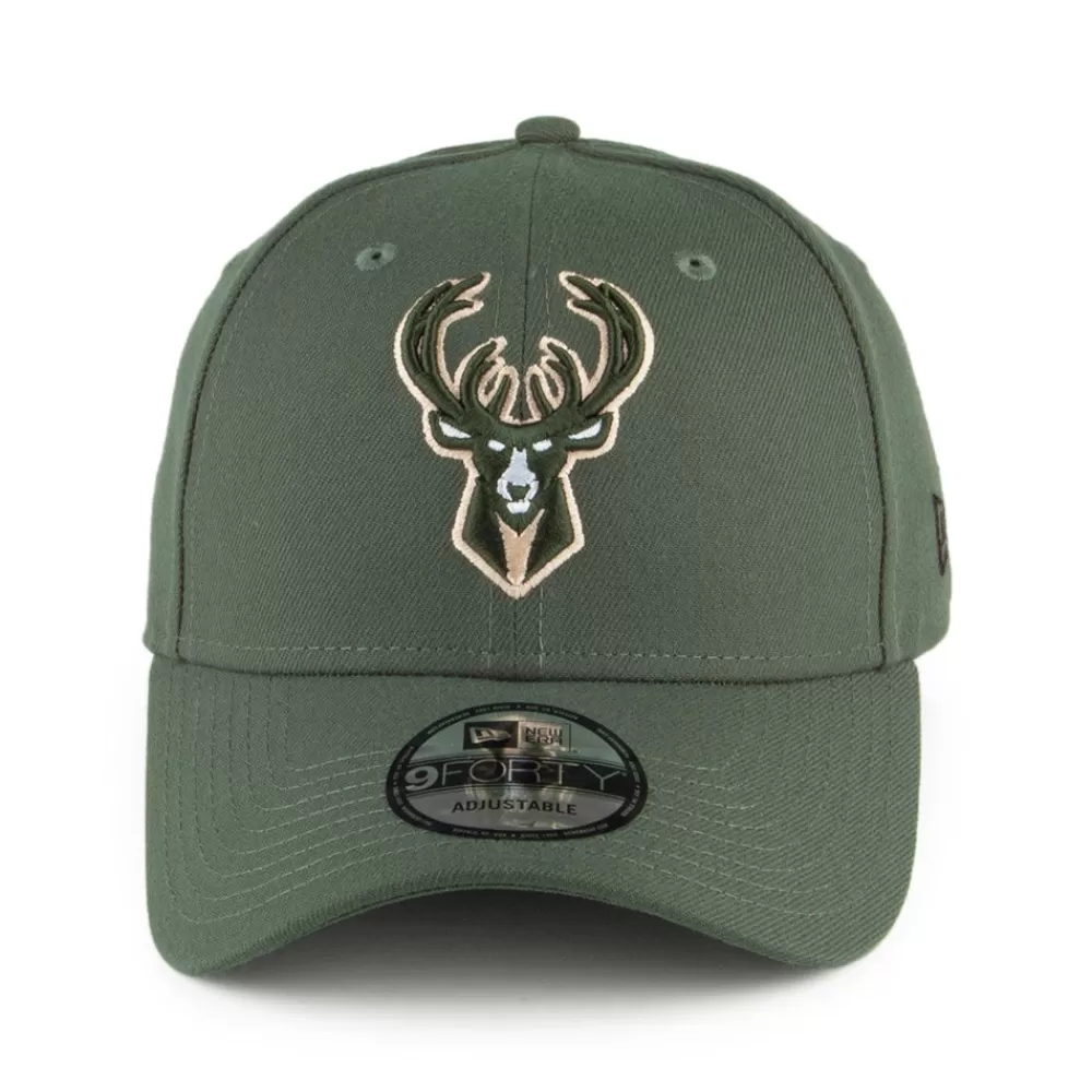 Casquettes De Baseball^New Era Casquette 9FORTY NBA The League Milwaukee Bucks vert foncé
