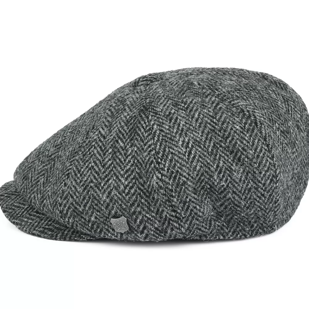Casquettes Plates | Chapeaux Hiver^Failsworth Casquette Gavroche en Harris Tweed à Chevrons Carloway anthracite