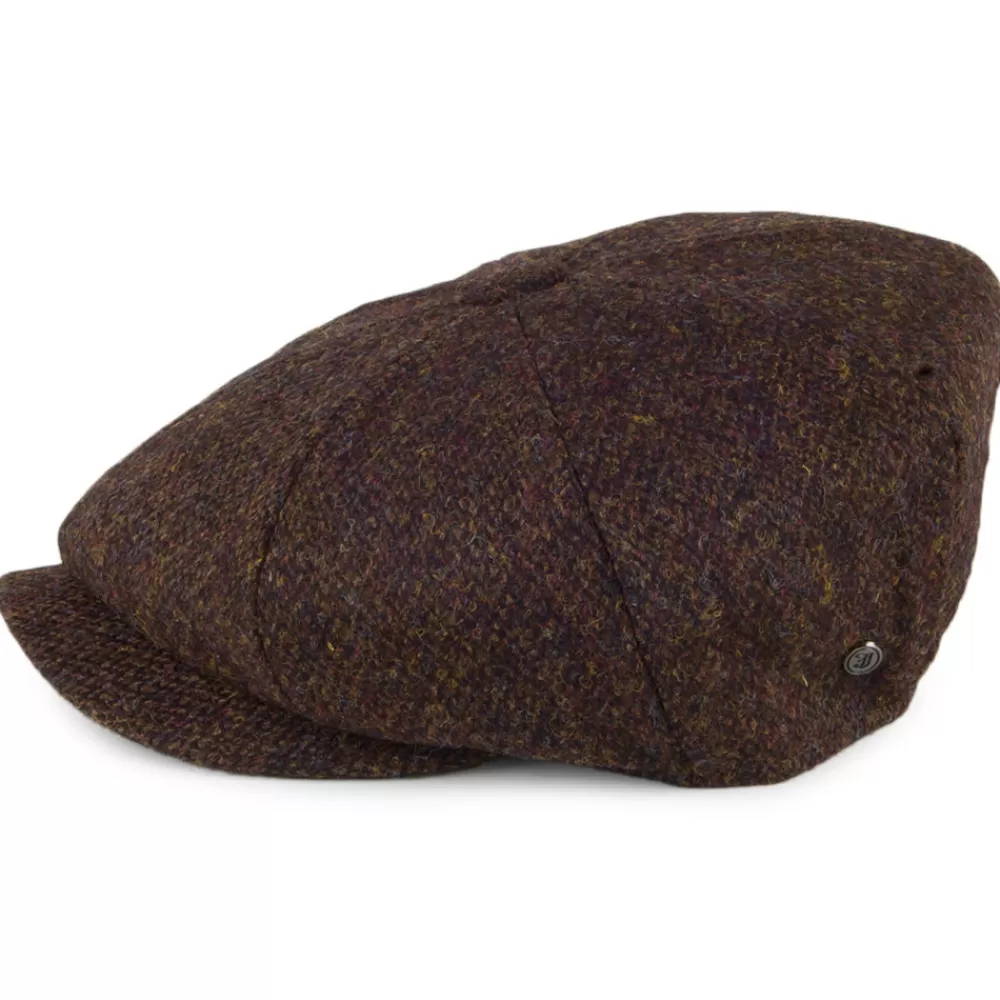 Casquettes Plates | Grandes Tailles^Jaxon & James Casquette Gavroche en Harris Tweed Arnol mousse-marron JAXON & JAMES