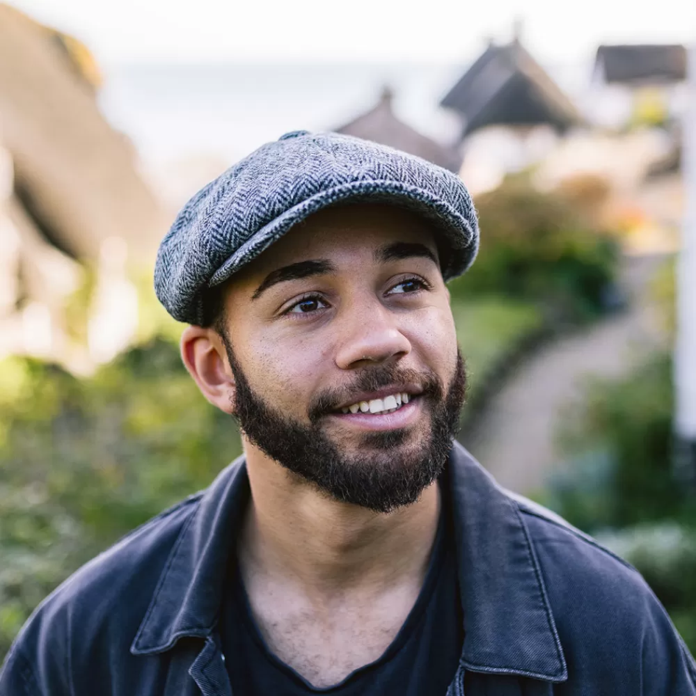 Casquettes Plates | Chapeaux Hiver^Jaxon & James Casquette Gavroche en Harris Tweed Castlebay noir-gris JAXON & JAMES