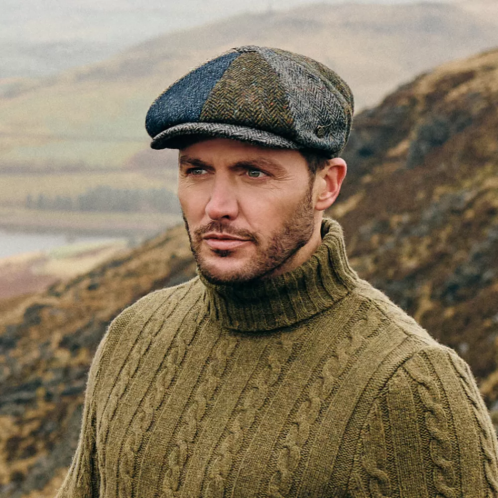 Casquettes Plates | Chapeaux Hiver^Failsworth Casquette Gavroche en Harris Tweed Lewis II multicolore