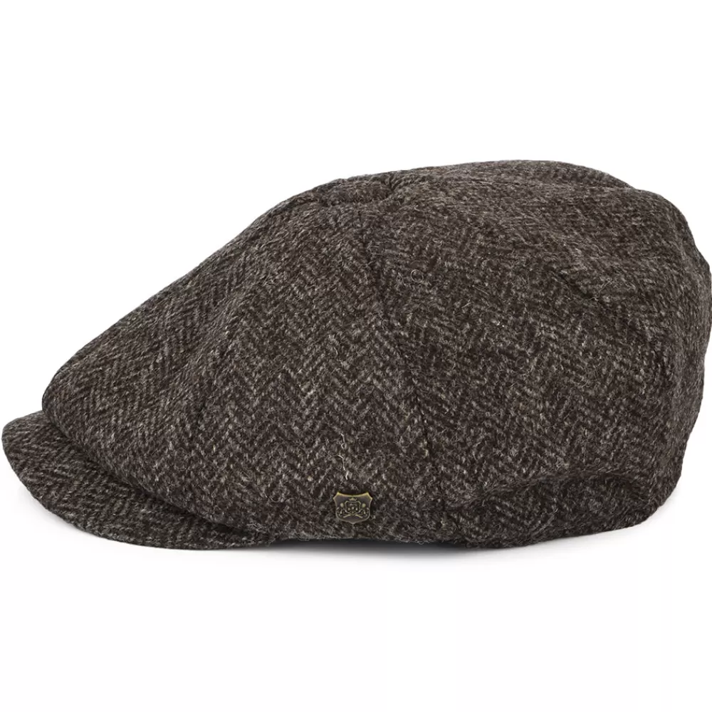 Casquettes Plates | Casquettes Plates^Failsworth Casquette Gavroche en Laine Britannique Rothbury marron foncé