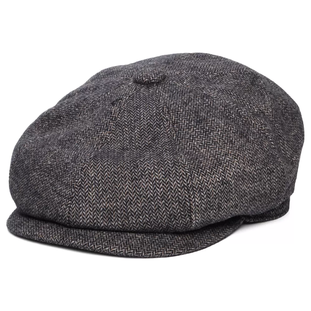 Casquettes Plates | Casquettes Plates^Bailey Casquette Gavroche en Laine Mélangée à Chevrons Cassell bleu marine