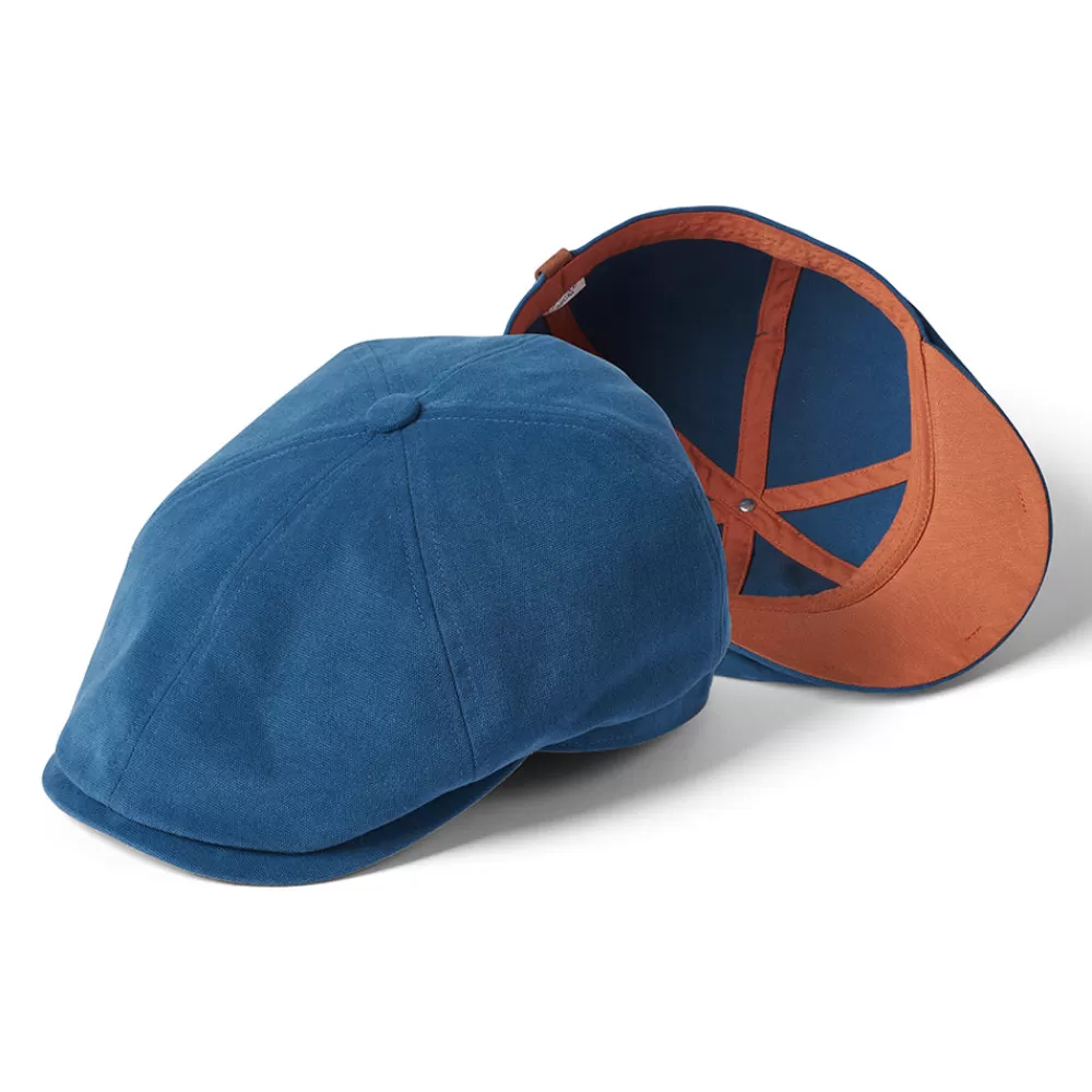Casquettes Plates | Casquettes Plates^Failsworth Casquette Gavroche en Toile de Coton Hudson bleu sarcelle-argile