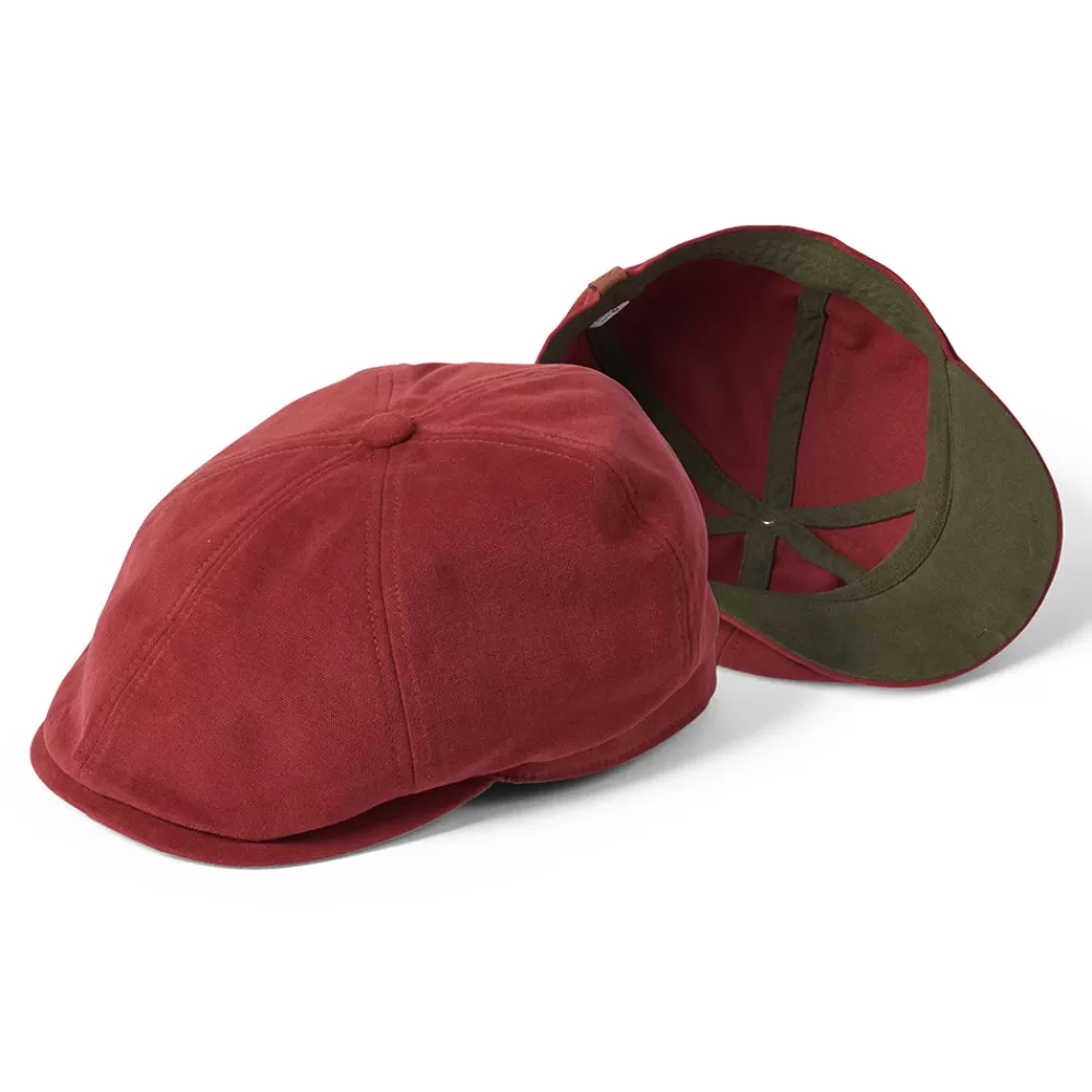 Casquettes Plates | Casquettes Plates^Failsworth Casquette Gavroche en Toile de Coton Hudson rouge brique-khaki