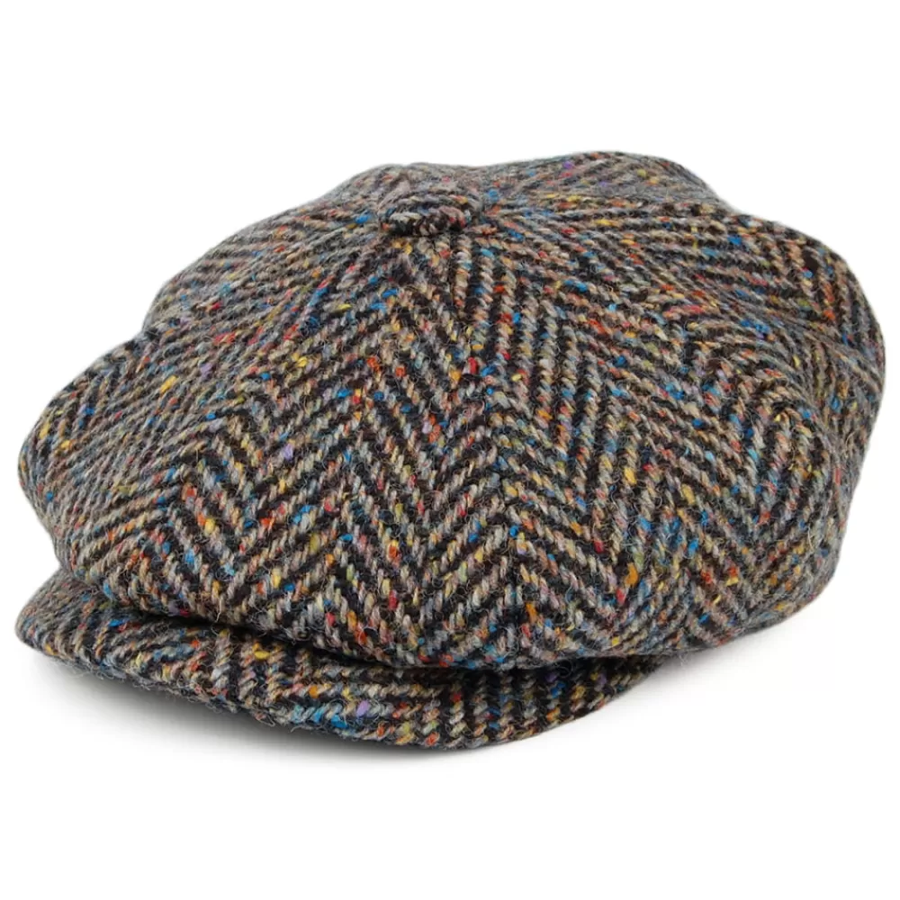 Casquettes Plates | Casquettes Femme^City Sport Casquette Gavroche en Tweed du Donegal à Chevrons foncé multi
