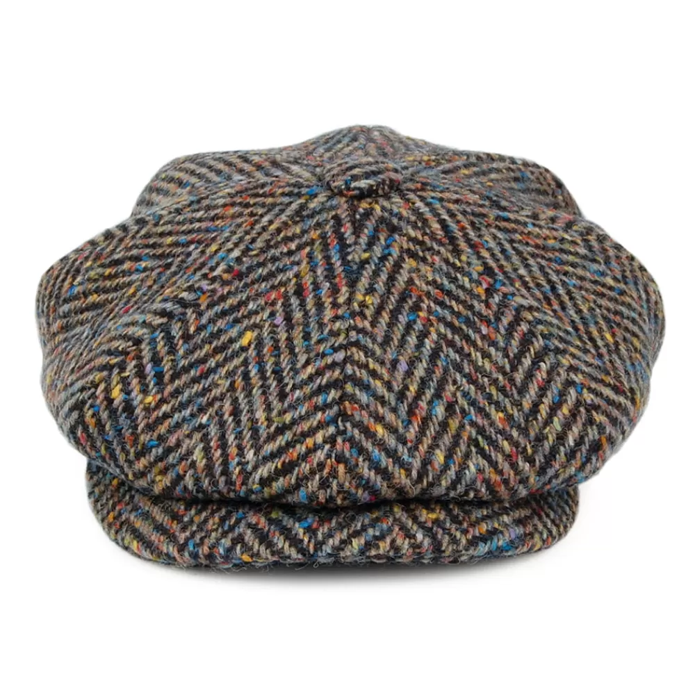 Casquettes Plates | Casquettes Femme^City Sport Casquette Gavroche en Tweed du Donegal à Chevrons foncé multi