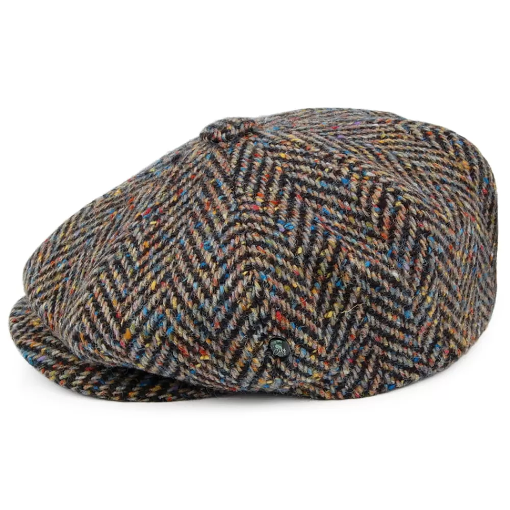 Casquettes Plates | Casquettes Femme^City Sport Casquette Gavroche en Tweed du Donegal à Chevrons foncé multi