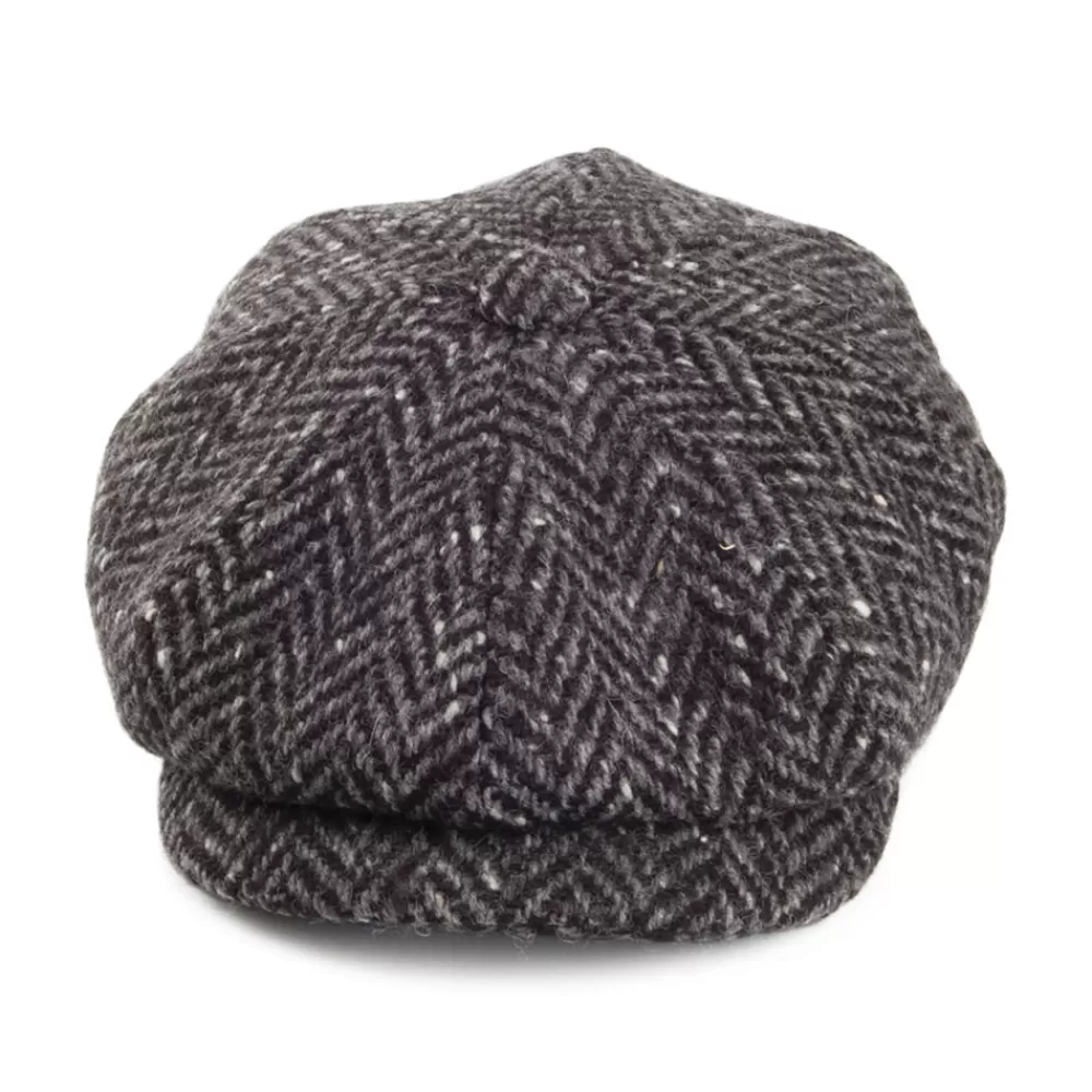 Casquettes Plates | Casquettes Femme^City Sport Casquette Gavroche en Tweed du Donegal à Chevrons gris