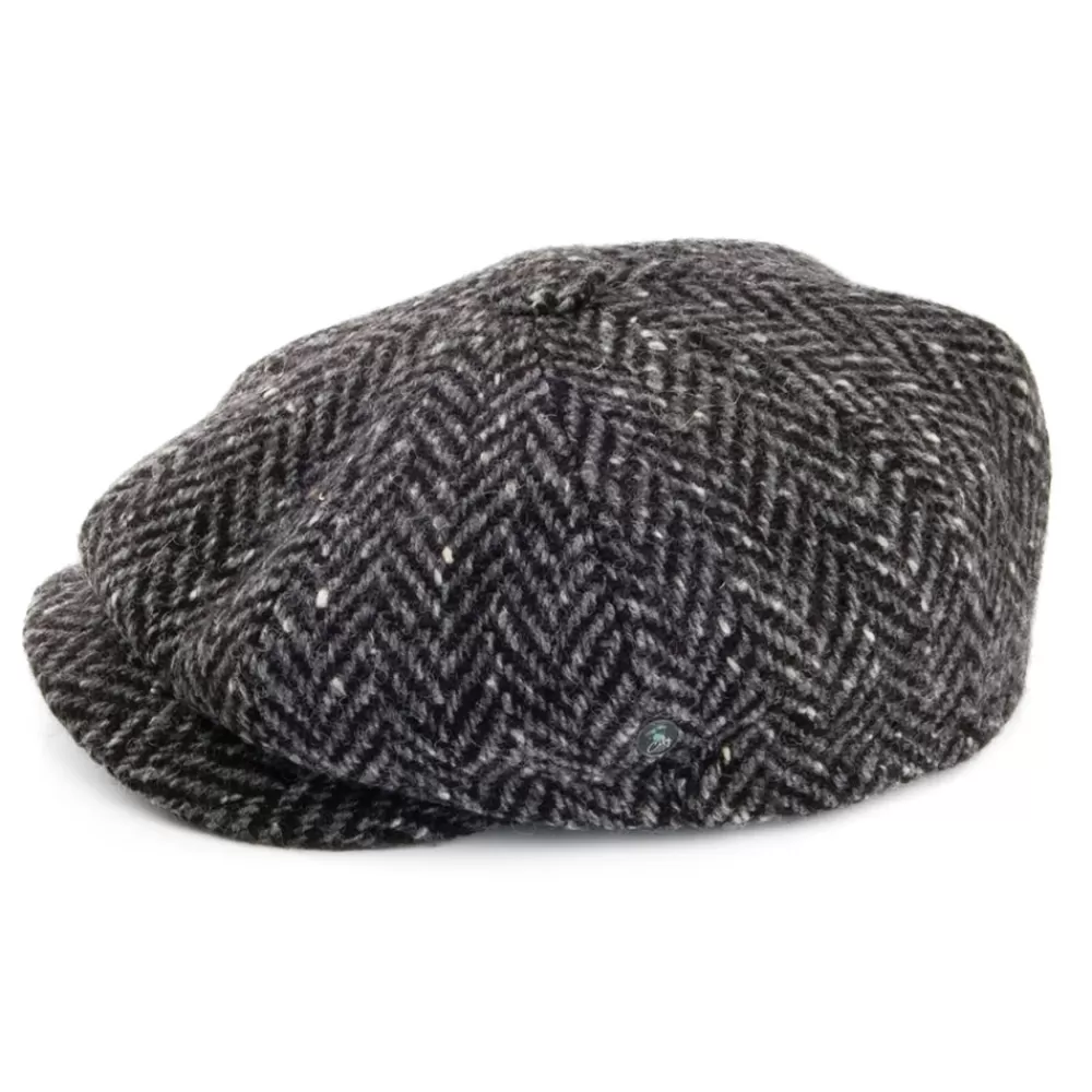 Casquettes Plates | Casquettes Femme^City Sport Casquette Gavroche en Tweed du Donegal à Chevrons gris