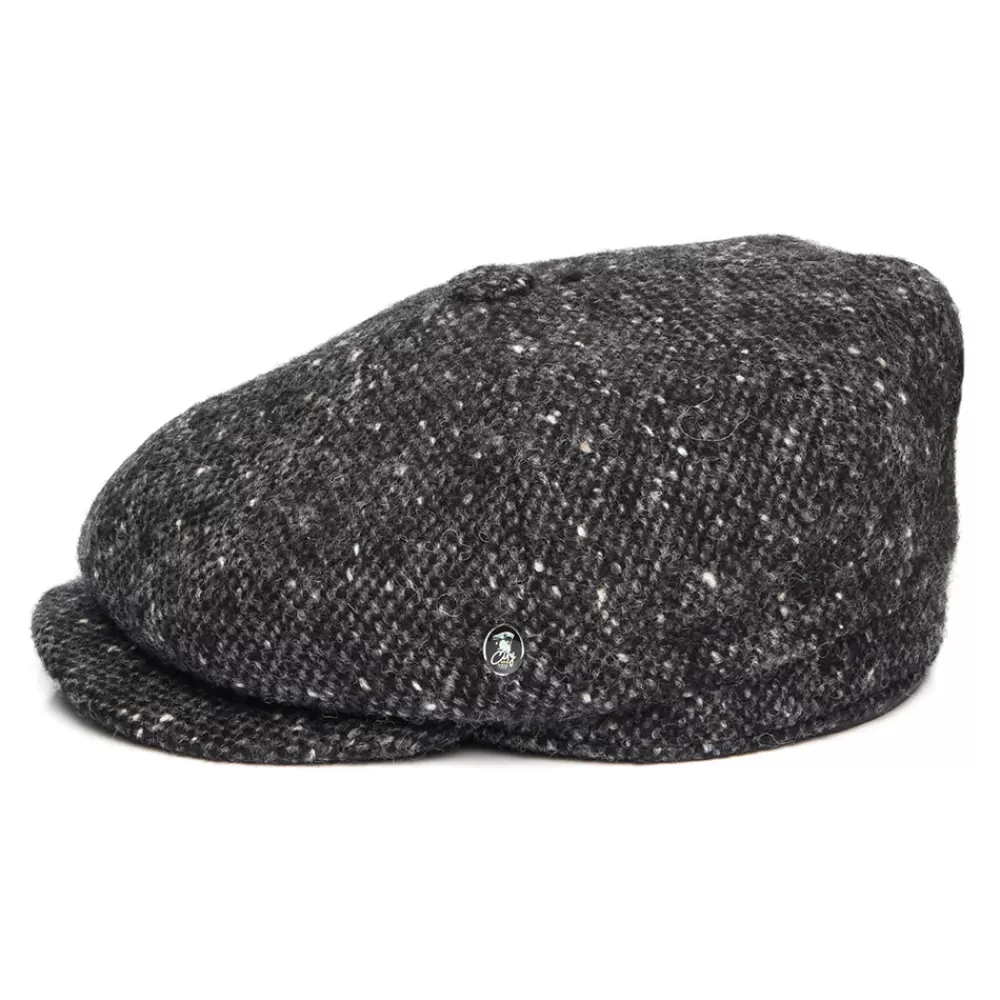 Casquettes Plates | Chapeaux Hiver^City Sport Casquette Gavroche en Tweed du Donegal Chiné Calotte Profonde anthracite