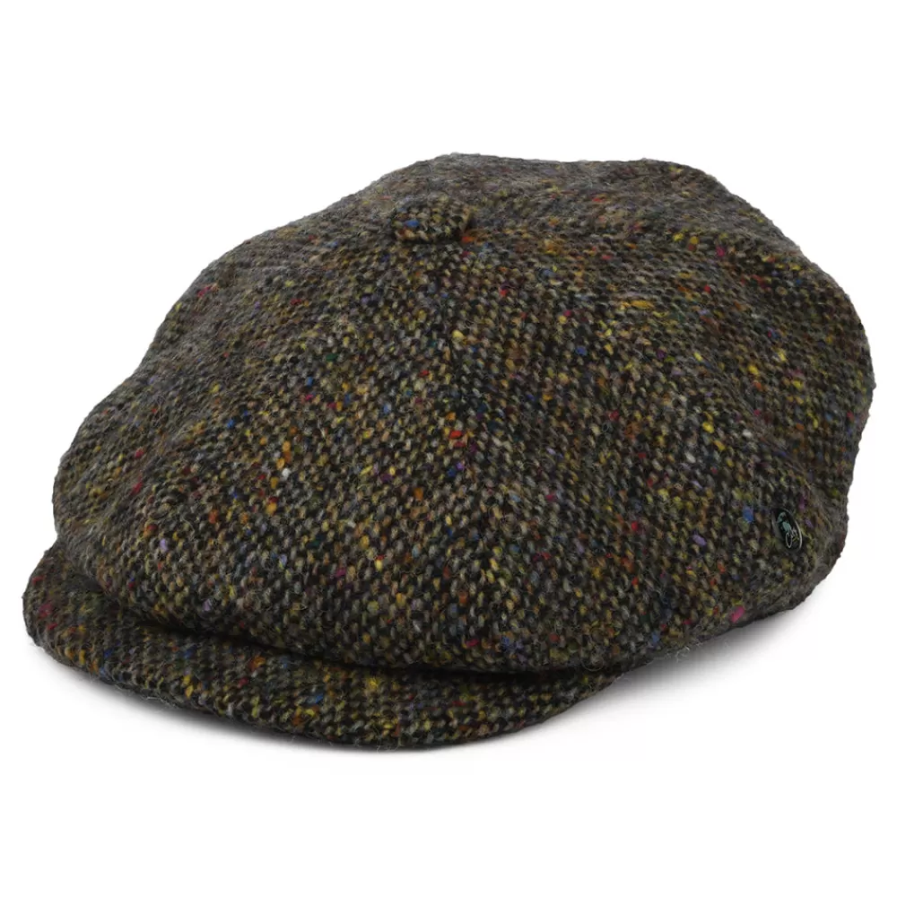 Casquettes Plates | Chapeaux Hiver^City Sport Casquette Gavroche en Tweed du Donegal Chiné Calotte Profonde multicolore