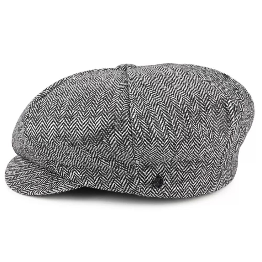 Casquettes Plates | Casquettes Femme^Jaxon & James Casquette Gavroche La Grosse Pomme à Chevrons gris JAXON & JAMES
