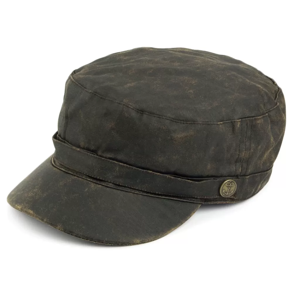 Casquettes Militaires | Casquettes Homme^Jaxon & James Casquette Militaire en Coton à Effet Usé marron JAXON & JAMES