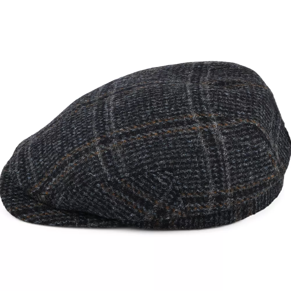 Casquettes Plates | Chapeaux Hiver^Failsworth Casquette Plate à Visière Allongée en Harris Tweed Finsbay bleu marine