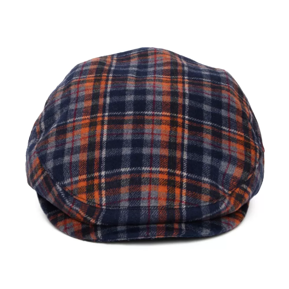 Casquettes Plates | Chapeaux Hiver^Bailey Casquette Plate Avec Protège-Oreilles à Carreaux Wickes bleu marine-orange