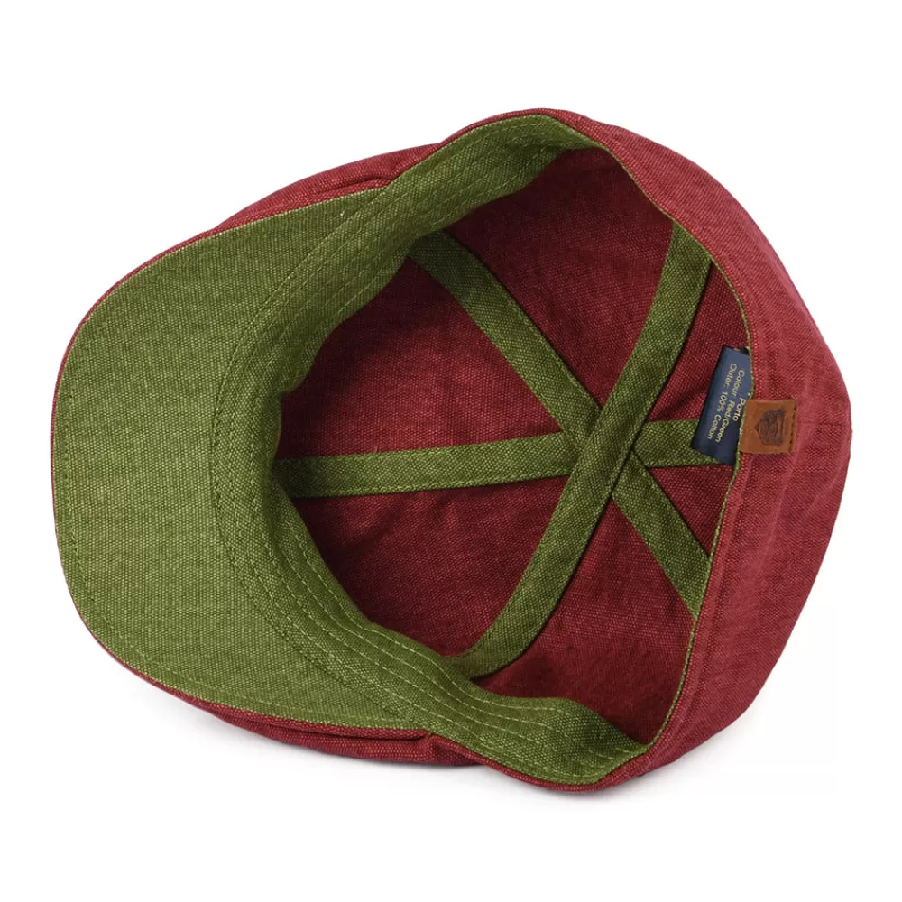 Casquettes Plates | Casquettes Plates^Failsworth Casquette Plate Bec-de-Canard en Coton Porto rouge-vert