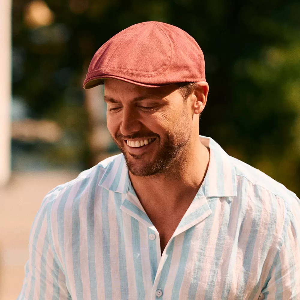 Casquettes Plates | Casquettes Plates^Failsworth Casquette Plate Bec-de-Canard en Coton Porto rouge-vert
