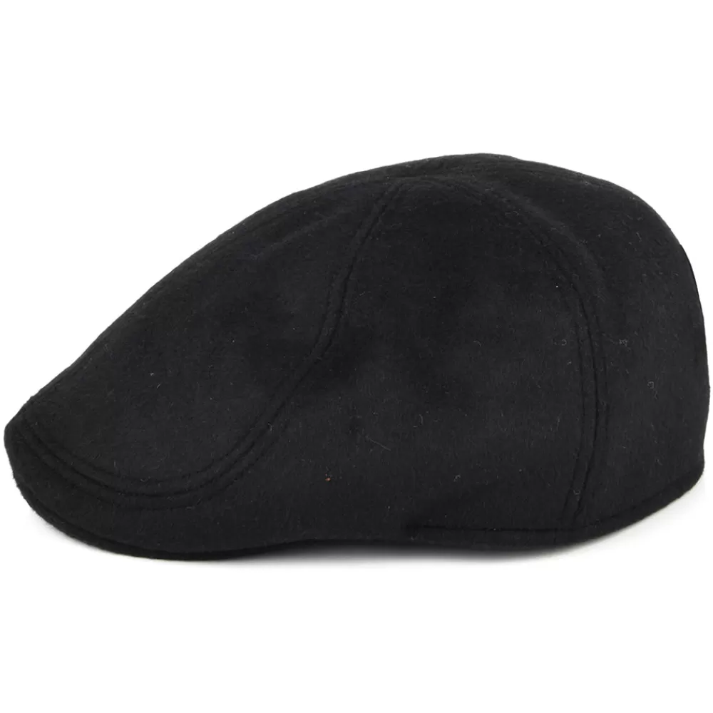 Casquettes Plates | Chapeaux Hiver^Failsworth Casquette Plate Bec-de-Canard en Laine Brossée Mélangée Porto noir
