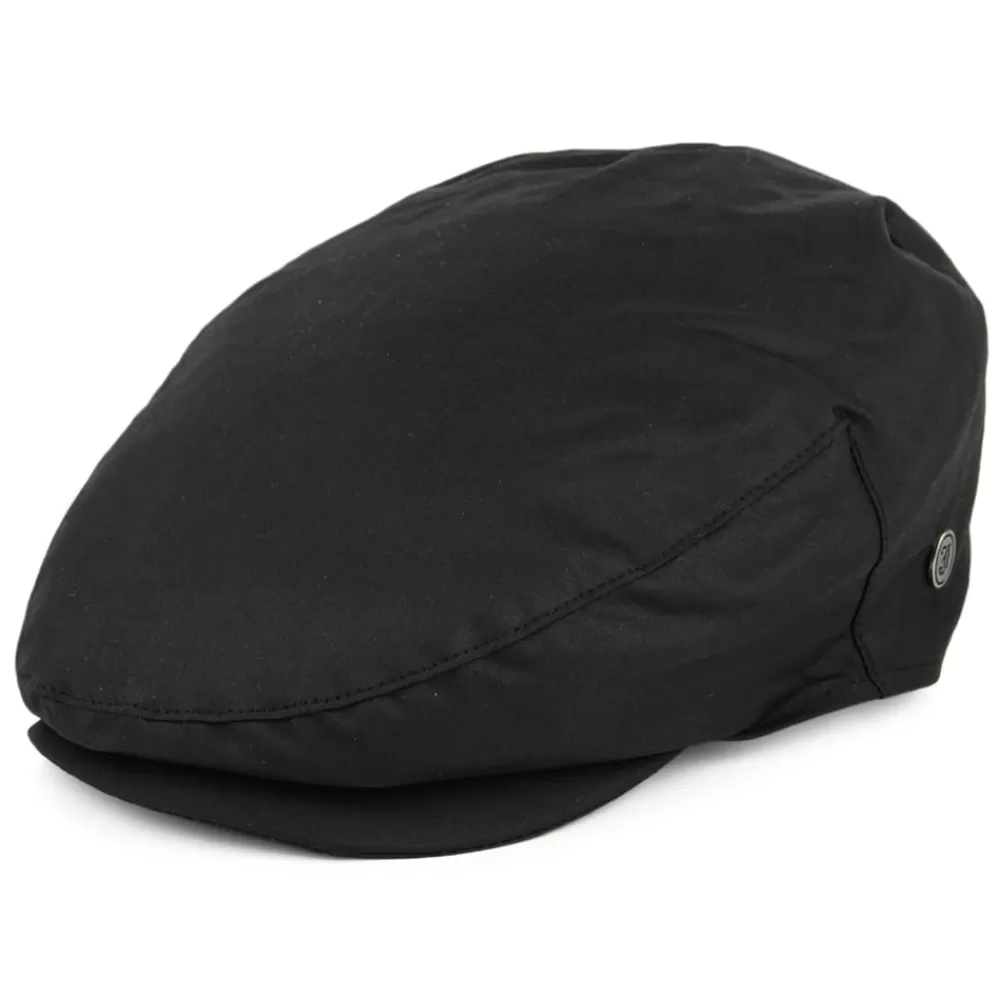 Chapeaux De Pluie | Casquettes Plates^Jaxon & James Casquette Plate en Coton Ciré British Millerain noir JAXON & JAMES