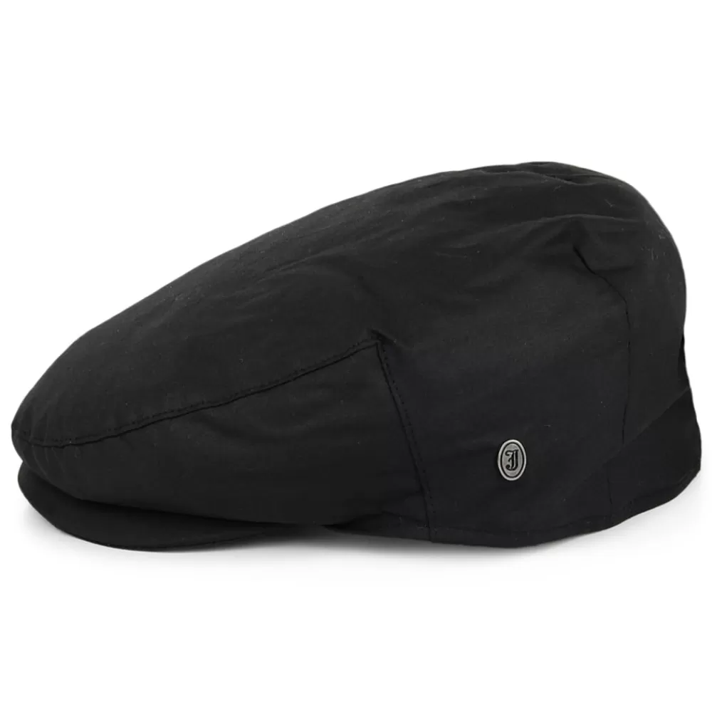 Chapeaux De Pluie | Casquettes Plates^Jaxon & James Casquette Plate en Coton Ciré British Millerain noir JAXON & JAMES