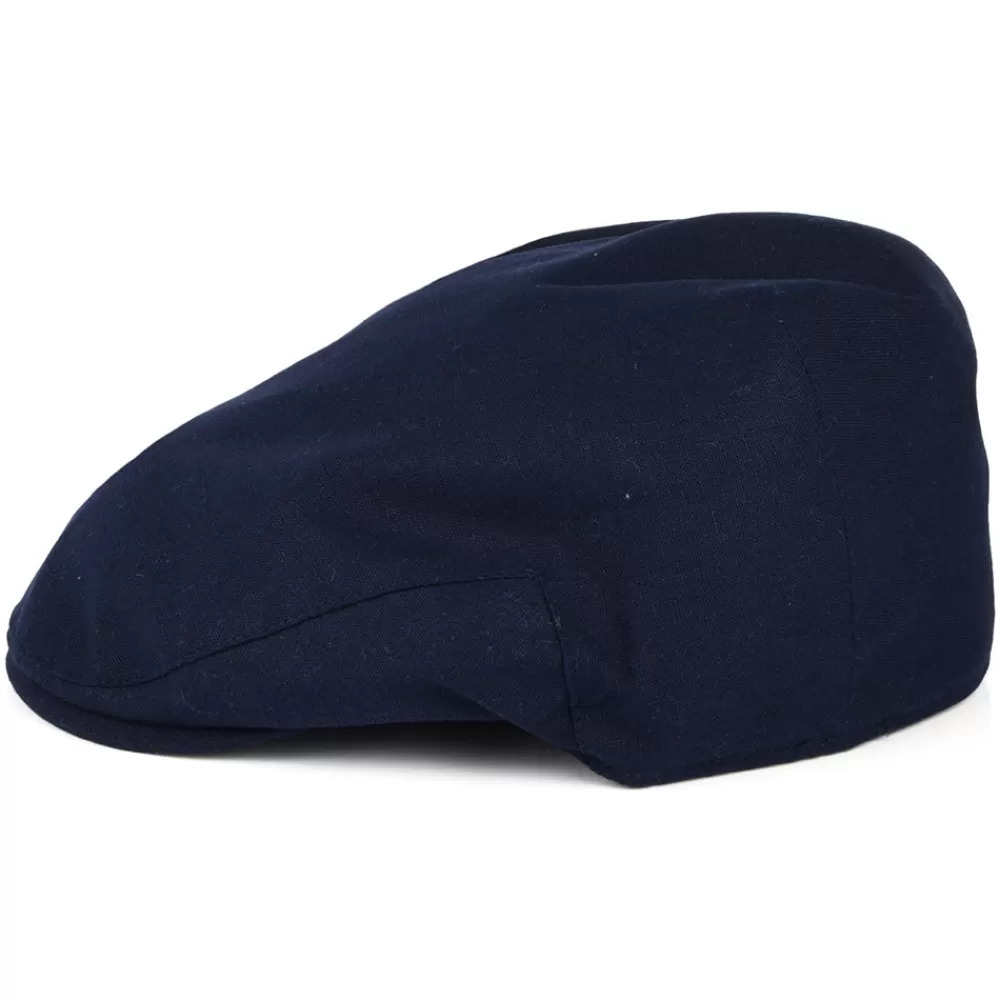 Casquettes Plates | Casquettes Plates^Christys Casquette Plate en Coton et Lin Balmoral bleu marine
