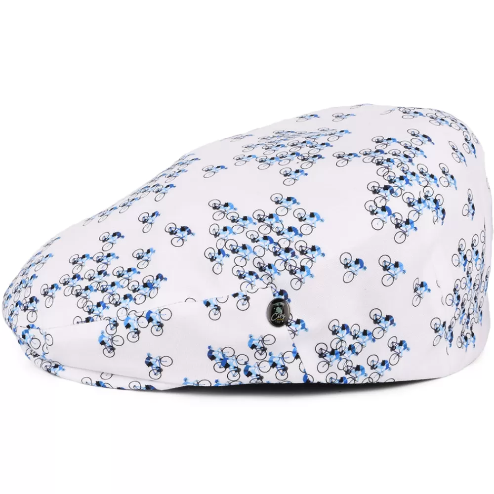 Casquettes Plates | Grandes Tailles^City Sport Casquette Plate en Coton Tour de Vélo blanc-bleu