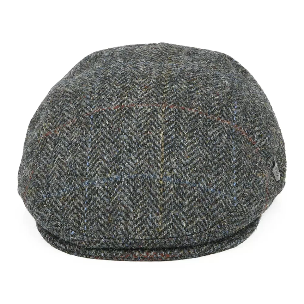Casquettes Plates | Casquettes Femme^Failsworth Casquette Plate en Harris Tweed à carreaux et Chevrons Stornoway mélange de gris