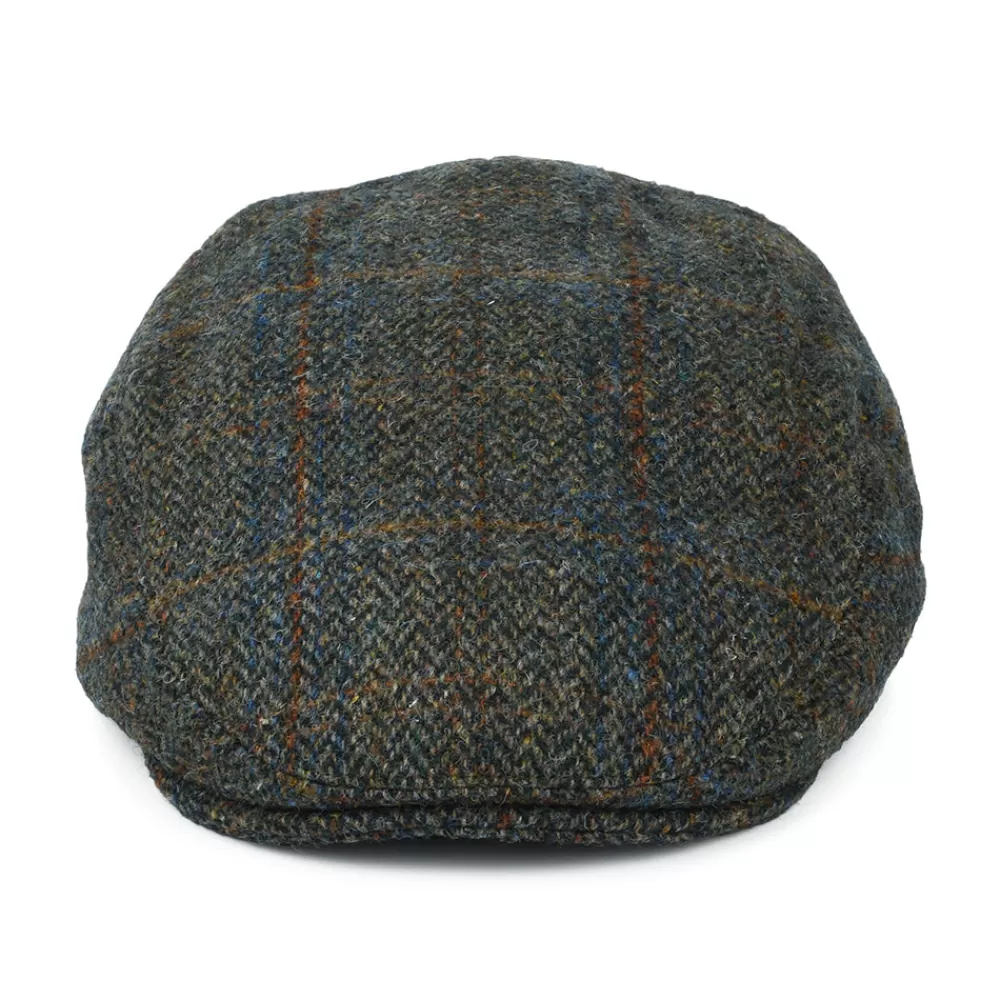 Casquettes Plates | Casquettes Femme^Failsworth Casquette Plate en Harris Tweed à carreaux et Chevrons Stornoway olive-bleu-rouille