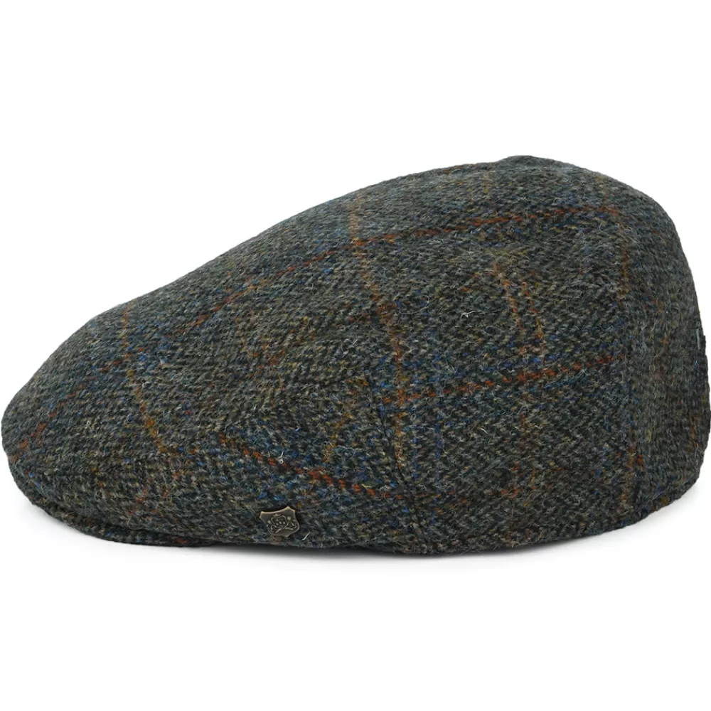 Casquettes Plates | Casquettes Femme^Failsworth Casquette Plate en Harris Tweed à carreaux et Chevrons Stornoway olive-bleu-rouille