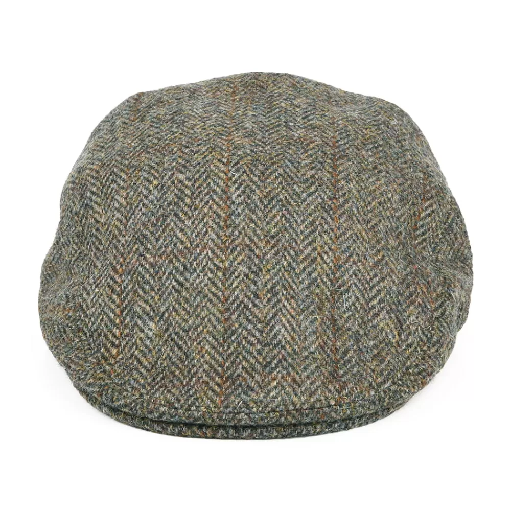 Casquettes Plates | Casquettes Femme^Failsworth Casquette Plate en Harris Tweed à carreaux et Chevrons Stornoway vert-bleu