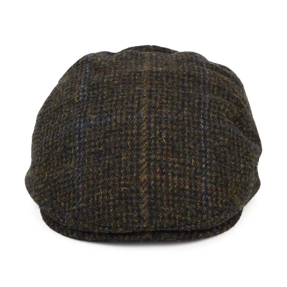 Casquettes Plates | Chapeaux Hiver^Failsworth Casquette Plate en Harris Tweed à Carreaux Stornoway olive et mix de couleurs