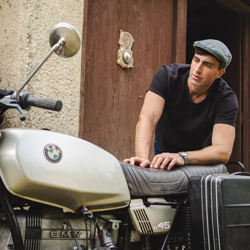 Casquettes Plates | Grandes Tailles^Jaxon & James Casquette Plate en Harris Tweed à Chevrons Kinloch noir-gris JAXON & JAMES