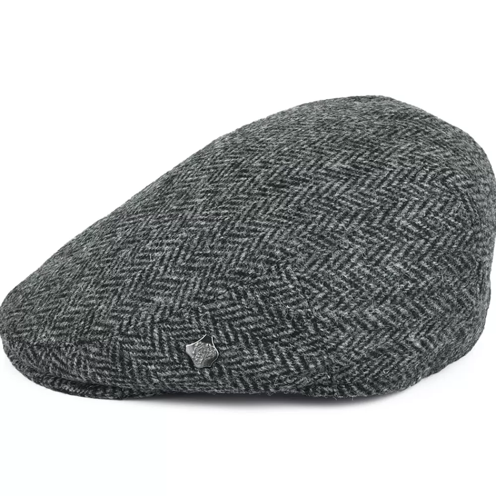 Casquettes Plates | Casquettes Femme^Failsworth Casquette Plate en Harris Tweed à Chevrons Stornoway gris