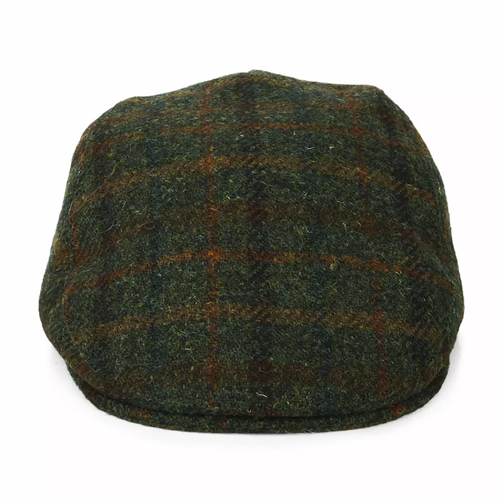 Casquettes Plates | Chapeaux Hiver^Failsworth Casquette Plate en Harris Tweed Avec Protège-Oreilles à Carreaux Oban olive-rouille