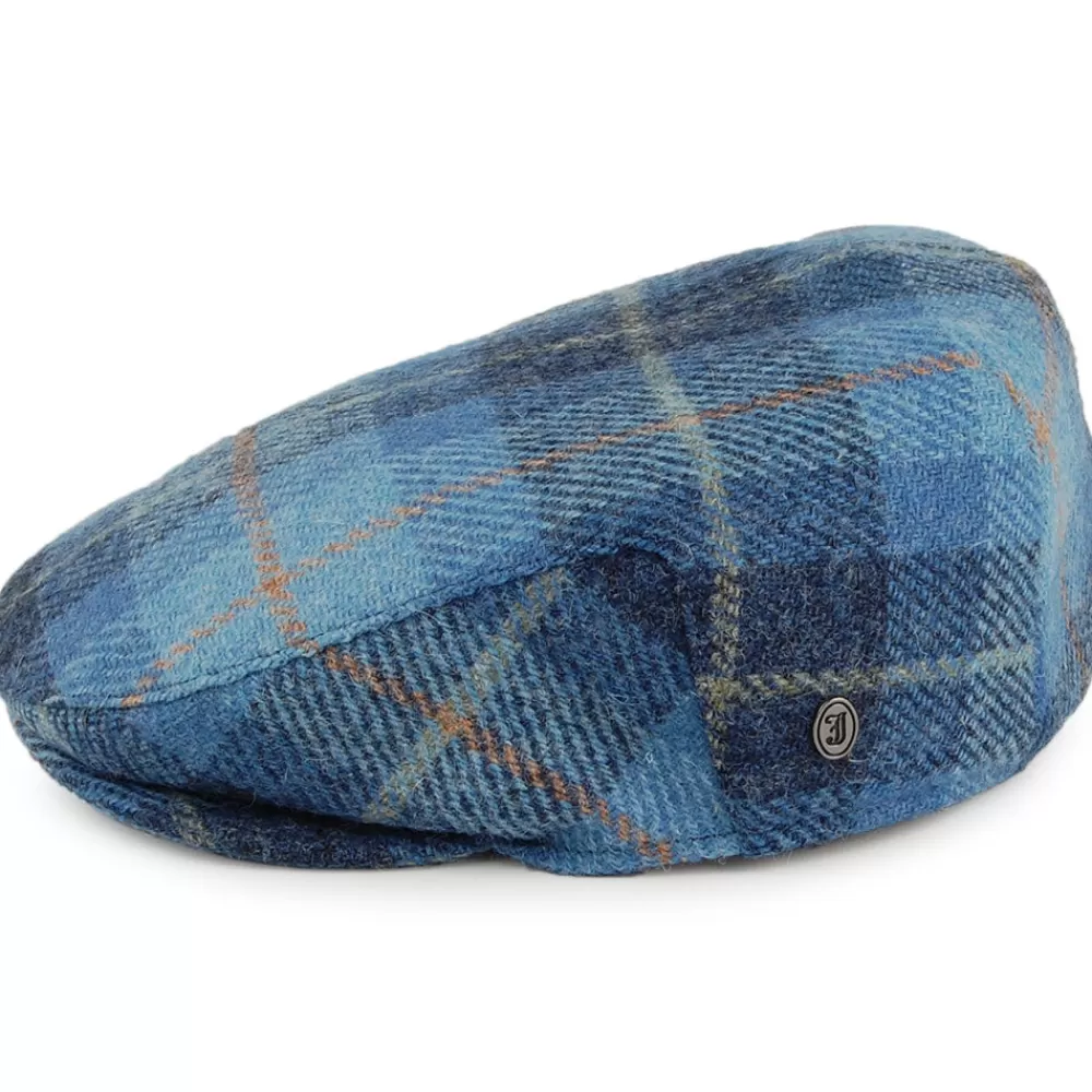 Casquettes Plates | Grandes Tailles^Jaxon & James Casquette Plate en Harris Tweed Bay River bleu-bleu marine JAXON & JAMES