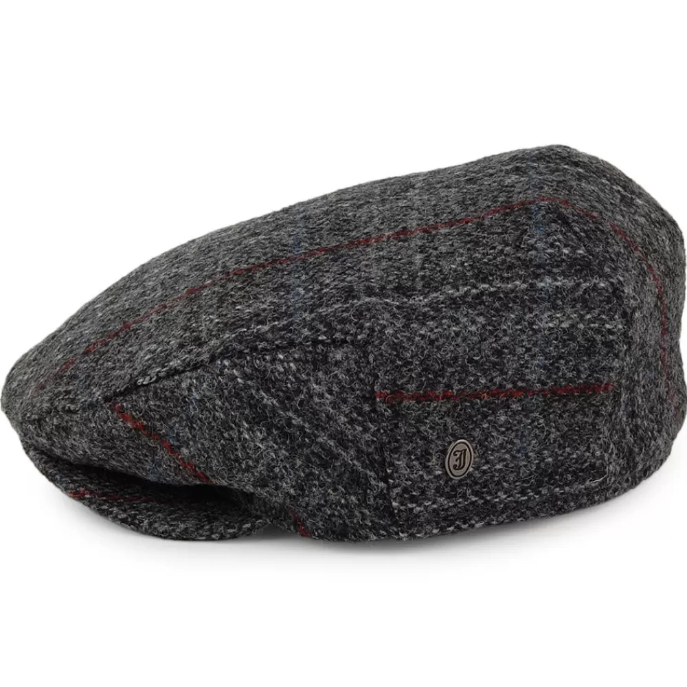 Casquettes Plates | Casquettes Plates^Jaxon & James Casquette Plate en Harris Tweed Loch Alsh mélange de gris JAXON & JAMES