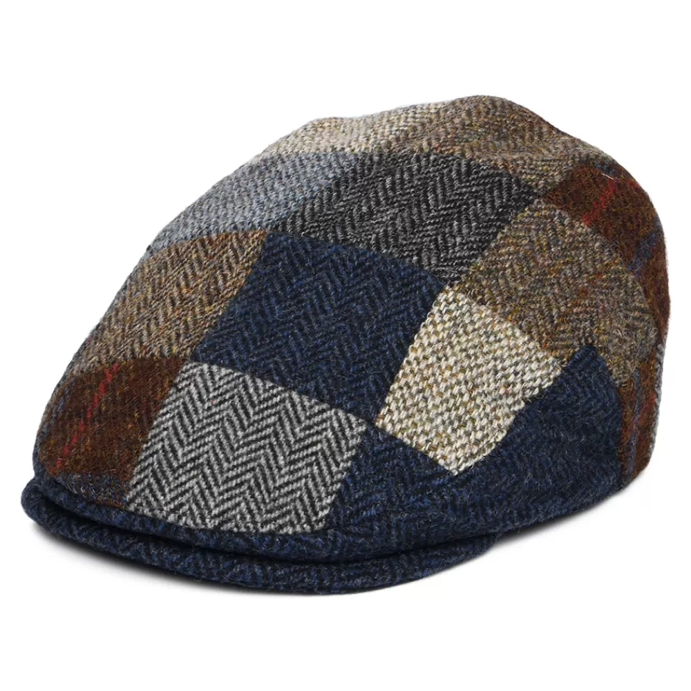 Casquettes Plates | Chapeaux Hiver^Denton Casquette Plate en Harris Tweed Patch Cheshire multicolore
