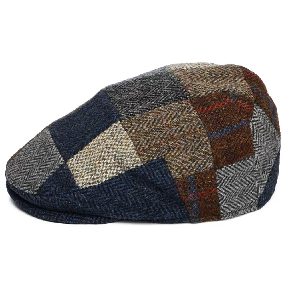 Casquettes Plates | Chapeaux Hiver^Denton Casquette Plate en Harris Tweed Patch Cheshire multicolore
