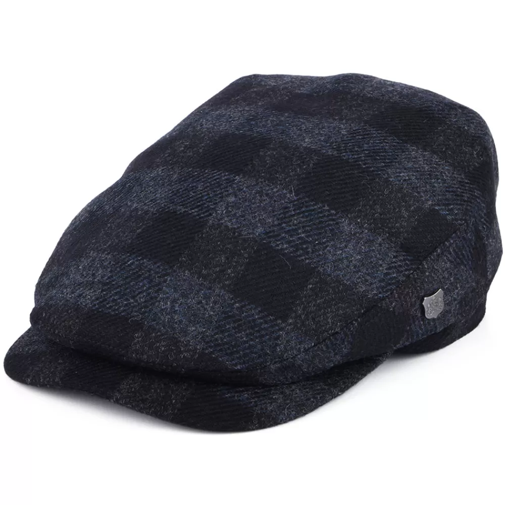 Casquettes Plates | Chapeaux Hiver^Failsworth Casquette Plate en Laine Britannique à Carreaux Longden bleu marine