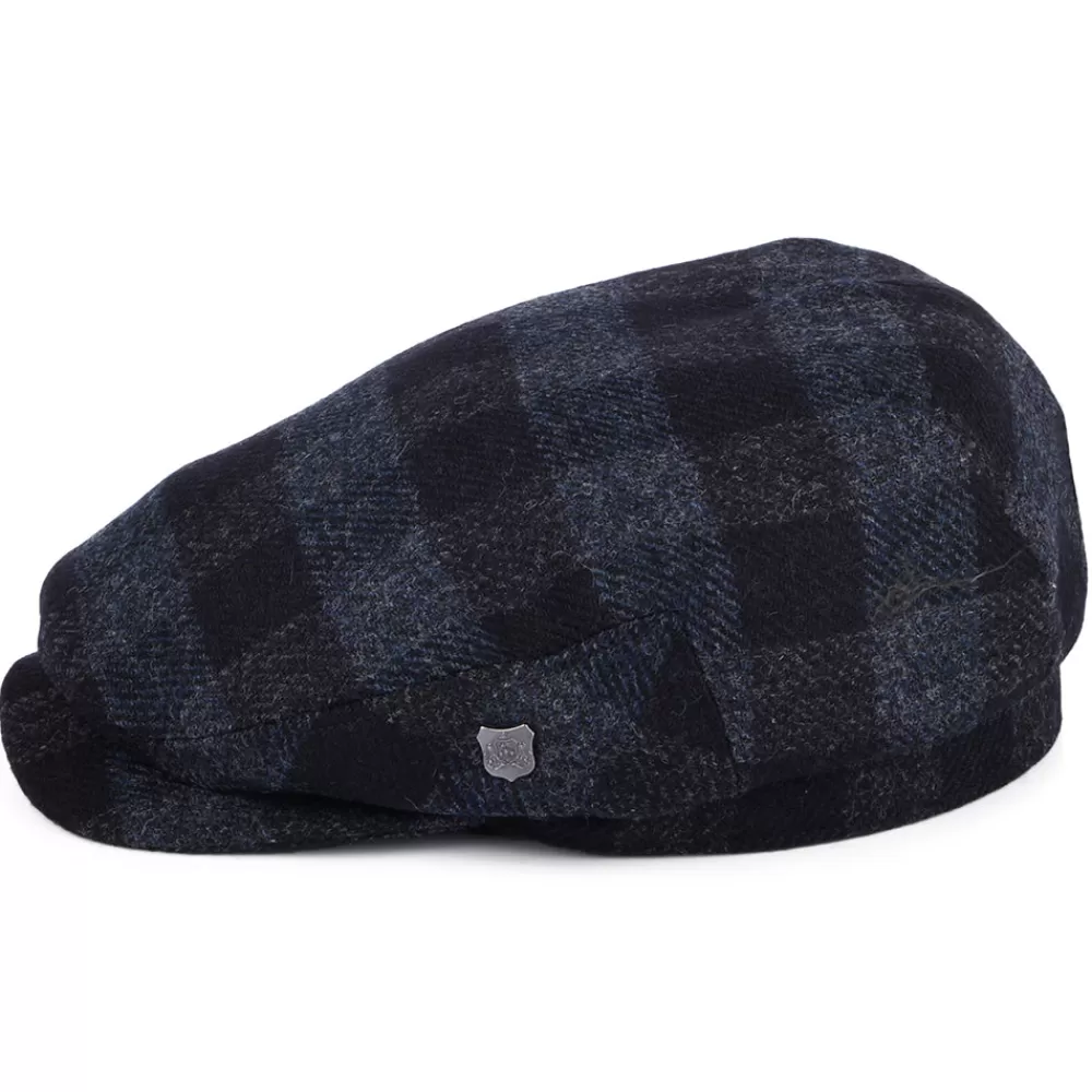 Casquettes Plates | Chapeaux Hiver^Failsworth Casquette Plate en Laine Britannique à Carreaux Longden bleu marine