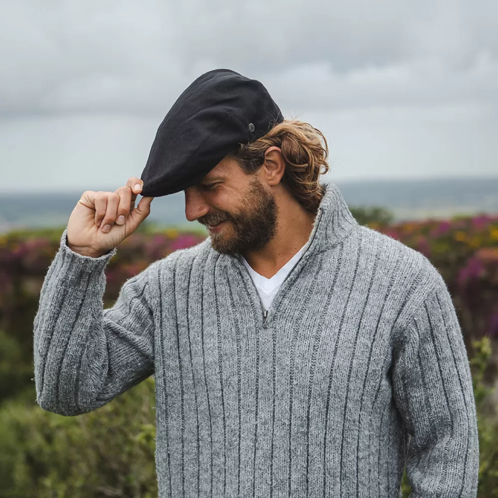 Casquettes Plates | Casquettes Femme^Jaxon & James Casquette Plate en Pure Laine Harlem noir JAXON & JAMES