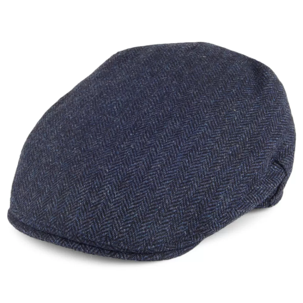 Casquettes Plates | Casquettes Femme^Christys Casquette Plate en Tweed à Chevrons Balmoral Country bleu marine