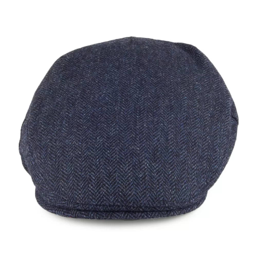 Casquettes Plates | Casquettes Femme^Christys Casquette Plate en Tweed à Chevrons Balmoral Country bleu marine